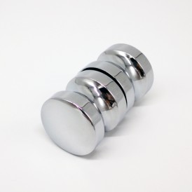 Shower door knobs Junior Contemporary Style Back-to-Back Knobs Brass Chrome Plated SDK-12